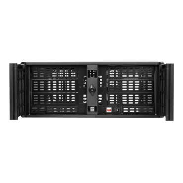 D Storm D-400-6-BLUE, Blue Bezel, 6x 5.25", 4x 3.5" Drive Bays, No PSU, ATX, Black/Blue, 4U Chassis