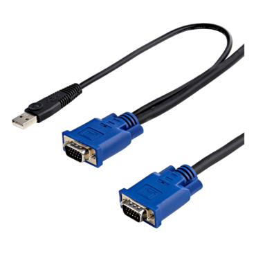 SVECONUS10, 10 ft Ultra Thin USB VGA 2-in-1 KVM Cable