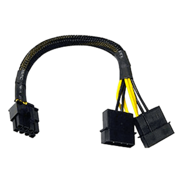 AD202 2x 4-pin Molex Male to 8-pin EPS12V P8 PSU Adapter Cable
