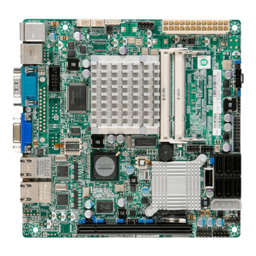 X7SPA-H-D525, Intel Atom D525 Dual-Core 1.8GHz, Intel ICH9R, DDR3-800 SODIMM 4GB / 2, VGA, GbLAN / 2, Mini-ITX, Retail