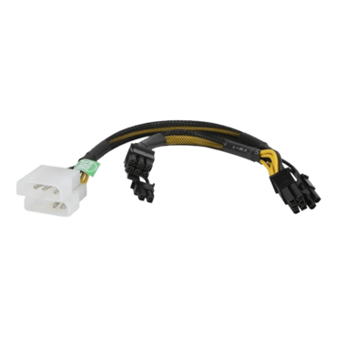 CABLE-MPCIE4628 2x 4-pin Molex Male to 2x 8-pin PCI Express Power Adapter