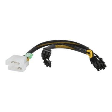 CABLE-MPCIE4628, 2x 4-pin Molex Male to 2x 8-pin PCI Express Power Adapter