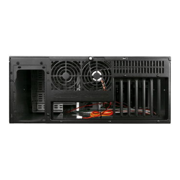 D Storm D-400-6SE-SL, Silver Bezel, 6x 5.25", 4x 3.5" Drive Bays, No PSU, ATX, Black/Silver, 4U Chassis