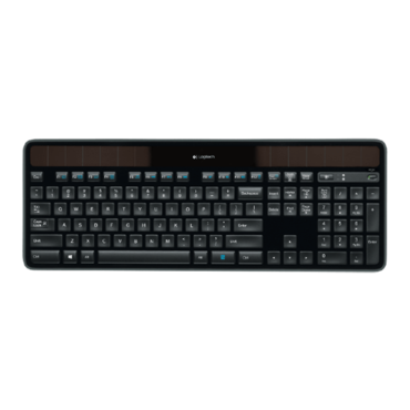 K750 Solar, Wireless, Black, Membrane Slim Keyboard