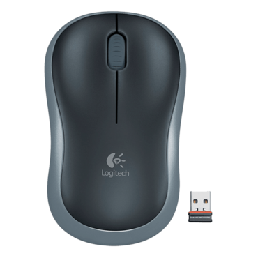 M185, 1000-dpi, Wireless, Grey, Optical Mouse