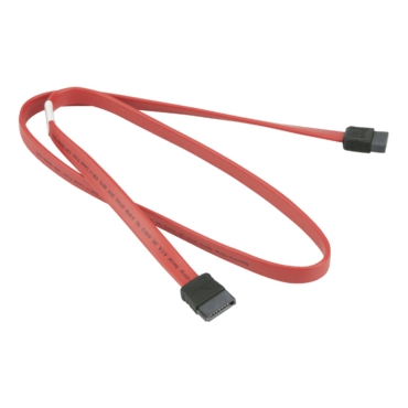 CBL-0044L SATA Data Cable, 6 Gb/s, 2 x Straight Connectors, 2 ft, Red