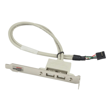 40cm Internal to External 2-Port (USB 2.0) Bracket