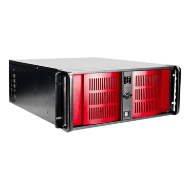 D Storm D-400-6-RED, Red Bezel, 6x 5.25&quot;, 4x 3.5&quot; Drive Bays, No PSU, ATX, Black/Red, 4U Chassis