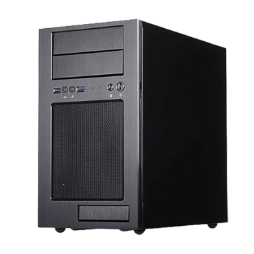 Temjin TJ08B-E, No PSU, microATX, Black, Mid Tower Case