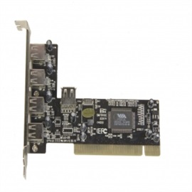 PCI USB 2.0 4+1 Shared Port Controller Card, Retail