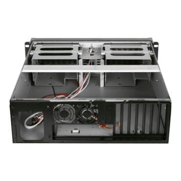 D Storm D-300-RED, Red Bezel, 4x 5.25", 3x 3.5" Drive Bays, No PSU, ATX, Black/Red, 3U Chassis