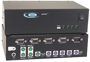 VGA PS/2 KVM Splitter with Audio, 4-Port
