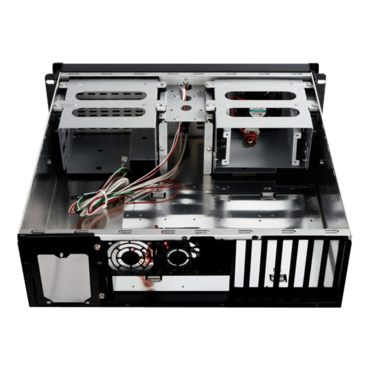 D Storm D-300SASE-RD, Red Bezel, 2x 5.25", 4x 3.5" Drive Bays, No PSU, ATX, Black/Red, 3U Chassis