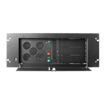 E Storm Rugged E-4140, 3x 5.25&quot; and 2x 3.5&quot; Drive Bays, No PSU, Passive backplane/ Single board, Black, 4U Chassis