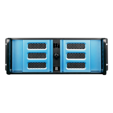 D Storm D-400L-7SE, Blue Bezel, 7x 5.25&quot;, 2x 3.5&quot; Drive Bays, No PSU, E-ATX, Black/Blue, 4U Chassis