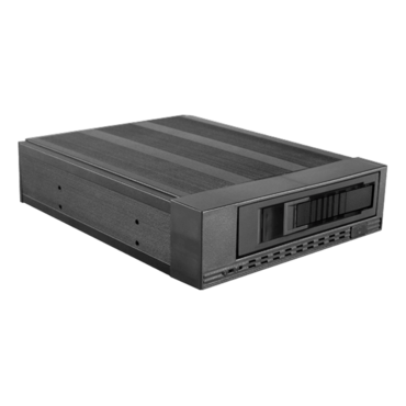 T-7M1-SATA Black SAS/SATA 6 Gb/s Hot Swap Module, 1x 3.5-in HDD, 1x 5.25-in Bay, Aluminum