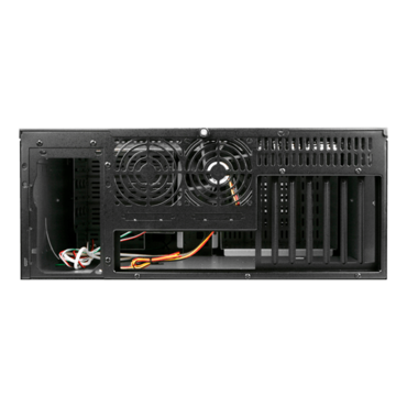 D Storm D407P-DE6BL, Blue HDD Handle, 3x 5.25", 2x 3.5" Drive Bays, 6x 3.5" Hotswap Bays, No PSU, ATX, Black/Blue, 4U Chassis