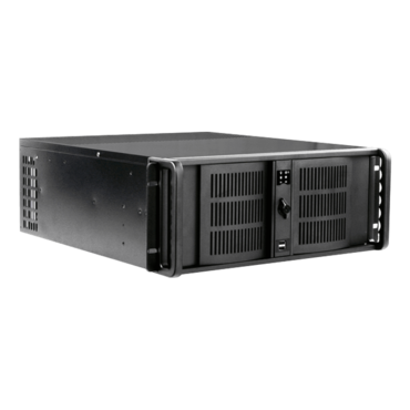 D Storm D406-DE8BK, Black Bezel, 4x 3.5&quot; Drive Bays, 8x 3.5&quot; Hotswap Bays, No PSU, ATX, Black, 4U Chassis