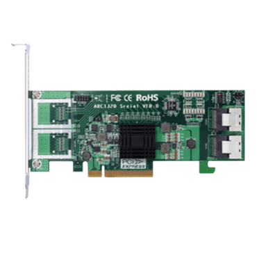 ARC-1320-8I, SAS 6Gb/s, 8-Port, PCIe 2.0 x8, Host Bus Adapter, 1x Internal MiniSAS (SFF-8087) Cables included