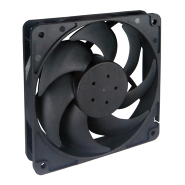 Y.S. Tech FD121225HB 120mm Black Case Fan, 3-Pin Power