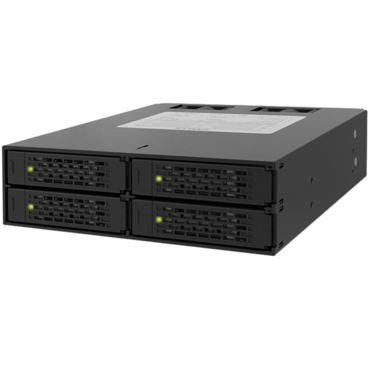 MB994SP-4SB-1, 1x 5.25&quot; to 4x 2.5&quot;, SATA 6Gb/s, SSD/HDD, Black Hot Swap Module
