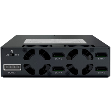 MB994SP-4SB-1, 1x 5.25" to 4x 2.5", SATA 6Gb/s, SSD/HDD, Black Hot Swap Module