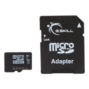 4GB microSDHC card w/ Full Size Adapter