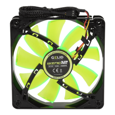 Wing 12 120mm, 1500 RPM, 64.3 CFM, 26.8 dBA, Cooling Fan