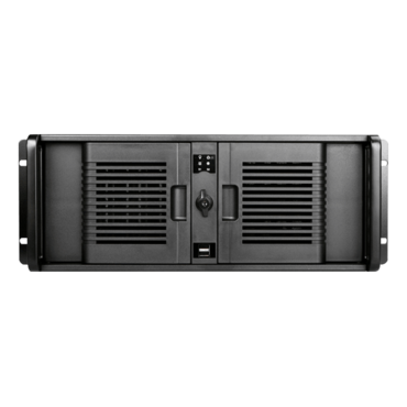 D Storm D407P-DE6RD, Red HDD Handle, 3x 5.25", 2x 3.5" Drive Bays, 6x 3.5" Hotswap Bays, No PSU, ATX, Black/Red, 4U Chassis