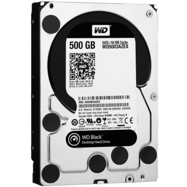 500GB Black WD5003AZEX, 7200 RPM, SATA 6Gb/s, 64MB cache, 3.5&quot; HDD OEM