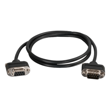 3ft Serial RS232 DB9 Null Modem Cable with Low Profile Connectors M/F - In-Wall CMG-Rated