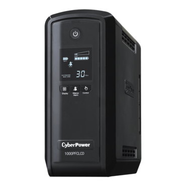 CP1000PFCLCDTAA, LCD, 1000 VA/600 W, Sine Wave, Tower UPS - TAA Compliant