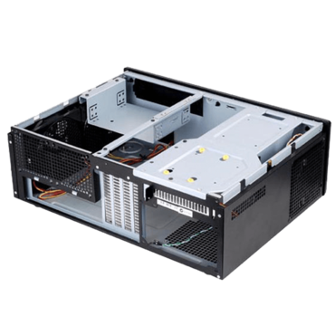 Grandia GD05B, No PSU, microATX, Black, HTPC Case