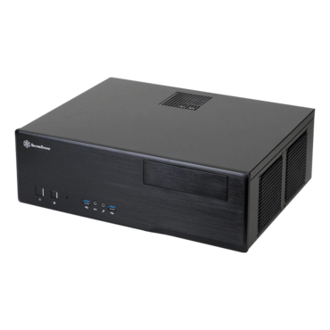 Grandia GD05B, No PSU, microATX, Black, HTPC Case
