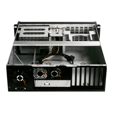 D Storm D-300-FS-SILVER, Silver Bezel, 2x 5.25", 6x 3.5" Drive Bays, No PSU, ATX, Black/Silver, 3U Chassis