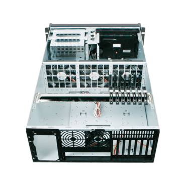 D Storm D-407LSE-BK-TS859, Black Bezel, w/ 8" Touch Screen LCD, 3x 5.25", 1x 3.5" Drive Bays, No PSU, E-ATX, Black, 4U Chassis