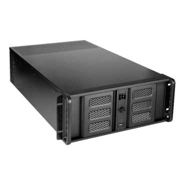 D Storm D-407LSE-BK-TS859, Black Bezel, w/ 8" Touch Screen LCD, 3x 5.25", 1x 3.5" Drive Bays, No PSU, E-ATX, Black, 4U Chassis