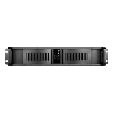 D-200L-FS, Black Bezel, 1x 5.25", 3x 3.5" Drive Bays, No PSU, E-ATX, Black, 2U Chassis