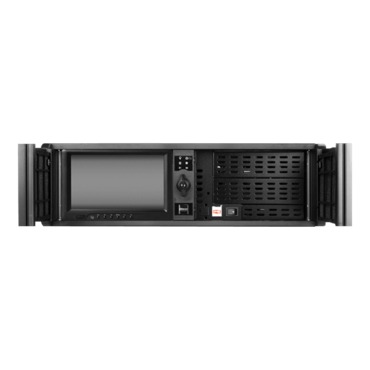D Storm D-300L-SL-TS669, Silver Bezel, w/ 7" Touch Screen LCD, 2x 5.25", 2x 3.5" Drive Bays, No PSU, E-ATX, Black/Silver, 3U Chassis