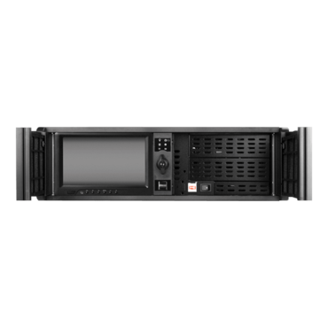 D Storm D-300L-BK-TS669, Black Bezel, w/ 7" Touch Screen LCD, 2x 5.25", 2x 3.5" Drive Bays, No PSU, E-ATX, Black, 3U Chassis