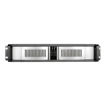 D Storm D-200-SILVER, Silver Bezel, 2x 5.25&quot;, 2x 3.5&quot; Drive Bays, No PSU, ATX, Black/Silver, 2U Chassis