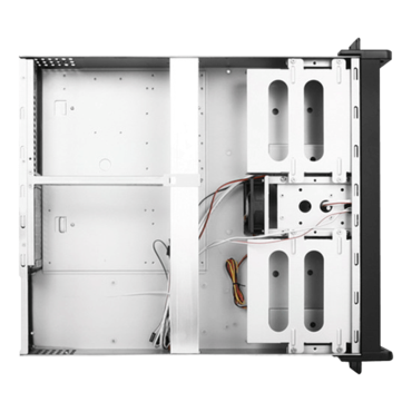 D Storm D-200SE, Silver Bezel, 2x 5.25&quot;, 2x3.5&quot; Drive Bay, No PSU, ATX, Black/Silver, 2U Chassis
