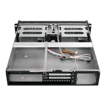 D Storm D-200SE, 2x 5.25", 2x3.5" Drive Bay, No PSU, ATX, Black/Blue, 2U Chassis