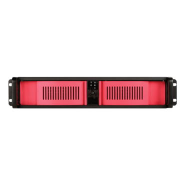 D Storm D-200-RED, Red Bezel, 2x 5.25&quot;, 2x 3.5&quot; Drive Bays, No PSU, ATX, Black/Red, 2U Chassis