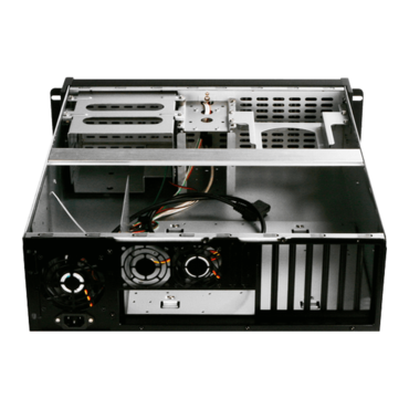 D Storm D-300-FS-BLUE, Blue Bezel, 2x 5.25&quot;, 6x 3.5&quot; Drive Bays, No PSU, ATX, Black/Blue, 3U Chassis