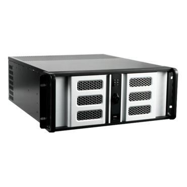 D Storm D-400SE-SL, Silver Bezel, 4x 5.25&quot;, 3x 3.5&quot; Drive Bays, No PSU, ATX, Black/Silver, 4U Chassis