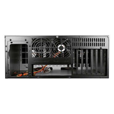 D Storm D-400L-7SE-RD, Red Bezel, 7x 5.25", 2x 3.5" Drive Bays, No PSU, E-ATX, Black/Red, 4U Chassis