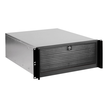 D416-DE4BK, Black HDD Handle, 3x 5.25", 2x 3.5" Drive Bays, 4x 3.5" Hotswap Bays, No PSU, ATX, Black, 4U Chassis