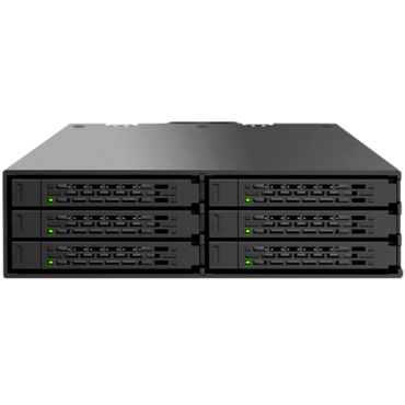 MB996SP-6SB, 1x 5.25" to 6x 2.5", SATA 6Gb/s, SSD/HDD, Black Hot Swap Module