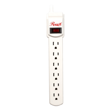 RPS-100, 6 Outlets, 3-ft cord, 125V, White, Surge Protector